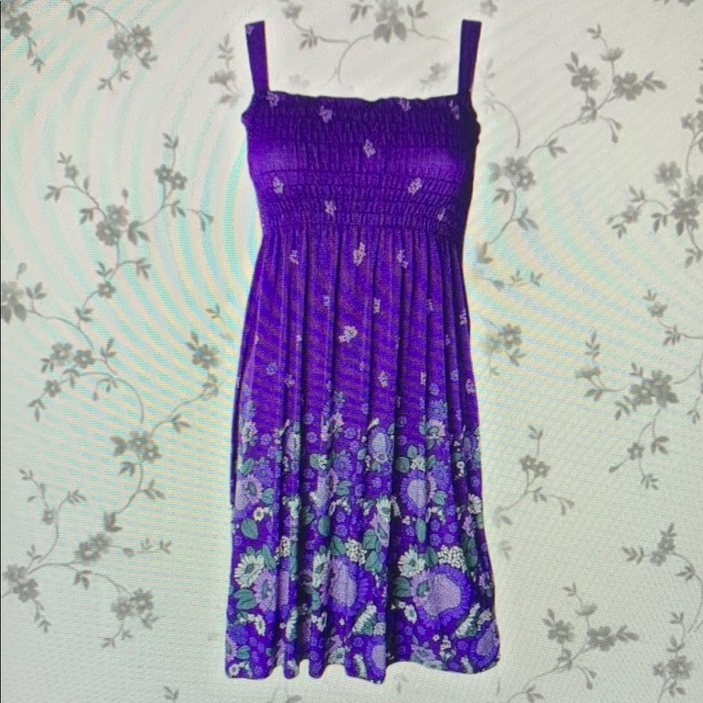 Purple Floral Sundress